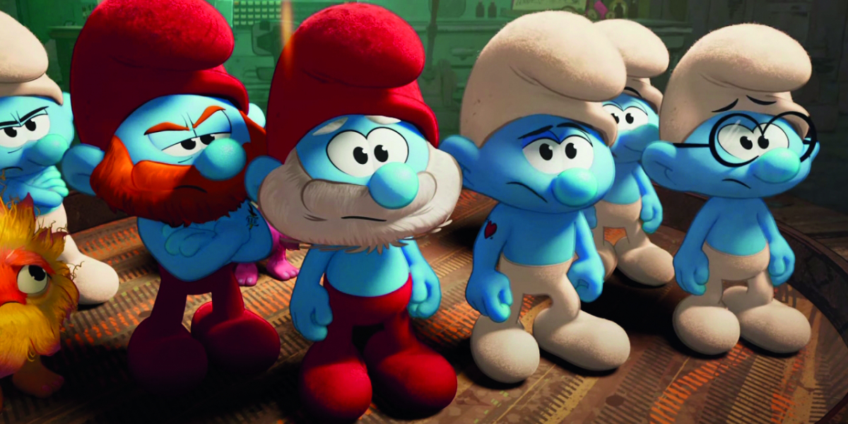 Smurfen op een rij